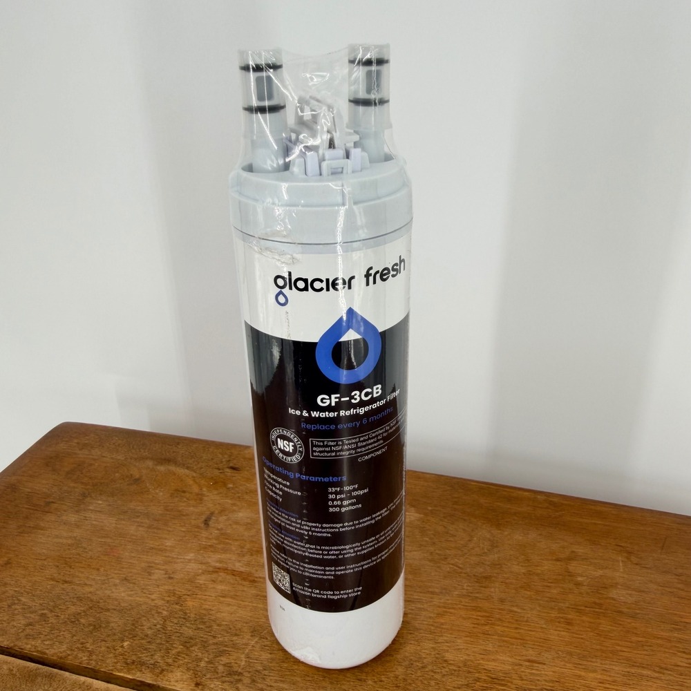 Glacier Fresh Refrigerator Water Filter Unisex One Size White New GF-3CB NSF